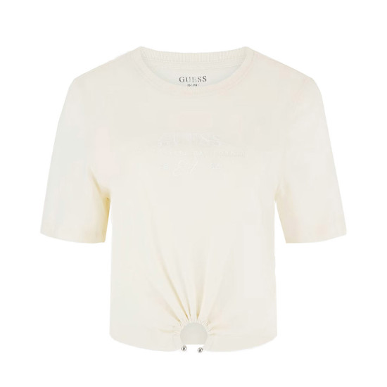 Guess Γυναικεία κοντομάνικη μπλούζα Round Piercing Tee